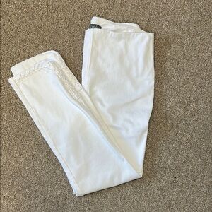 Lysse White Skinny Pants with Braided detail